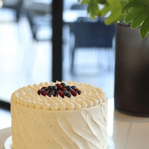 Freshly baked cakes at Nova Bistro at The Houghton Hotel