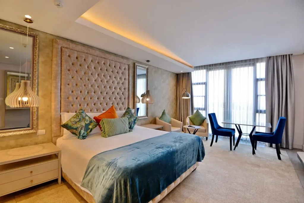 Luxury apartment bed in Johannesburg Hotel